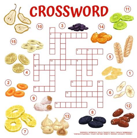 dried fruit crossword clue